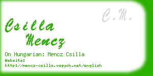 csilla mencz business card